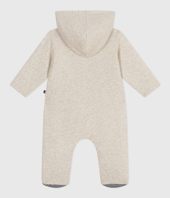 Tutina imbottita con cappuccio e piedini tinta unita neonato beige MONTELIMAR CHINE