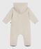 Tutina imbottita con cappuccio e piedini tinta unita neonato beige MONTELIMAR CHINE