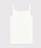 Canottiera con spalline in cotone leggero Donna bianco MARSHMALLOW