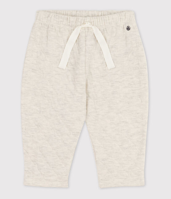 Pantalon bébé en tubique matelassé beige MONTELIMAR CHINE
