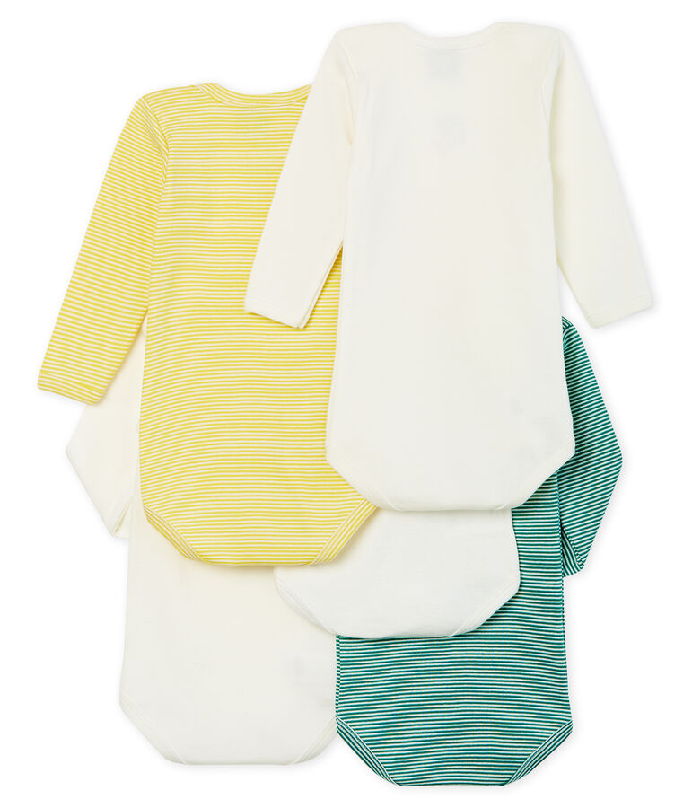 Confezione da 5 body a manica lunga beb&egrave; maschietto multicolore