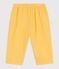 Pantaloni in garza di cotone tinta unita neonato giallo ORGE