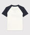T-shirt maniche corte in jersey bambino bianco MARSHMALLOW/blu SMOKING