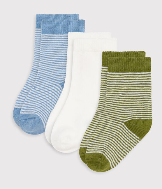 3 paia di calzini in cotone millerighe neonato variante 1