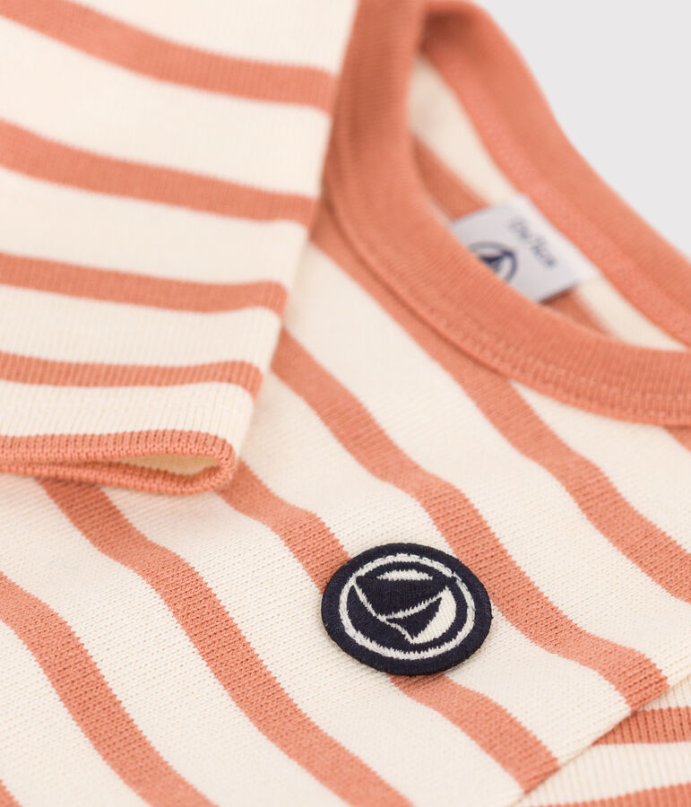 Marini&egrave;re in jersey spesso per beb&egrave; ecru/rosa