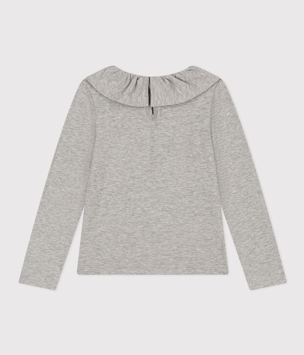 Blusa in cotone bambina grigio