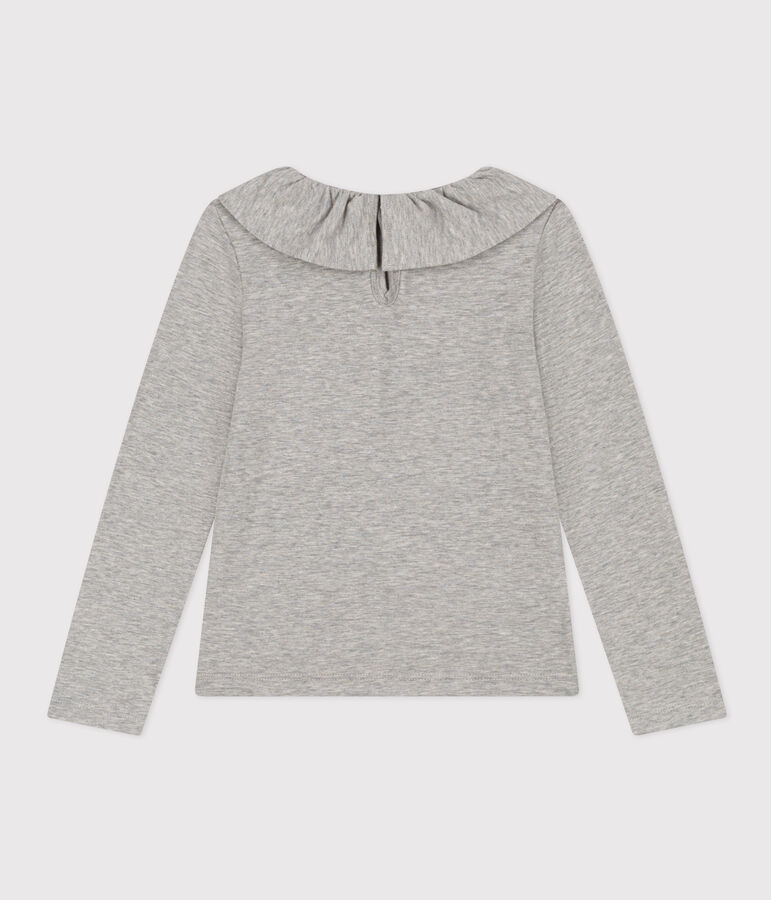 Blusa in cotone bambina grigio CHATON CHINE