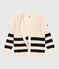 Cardigan in cotone a righe donna bianco AVALANCHE/blu SMOKING