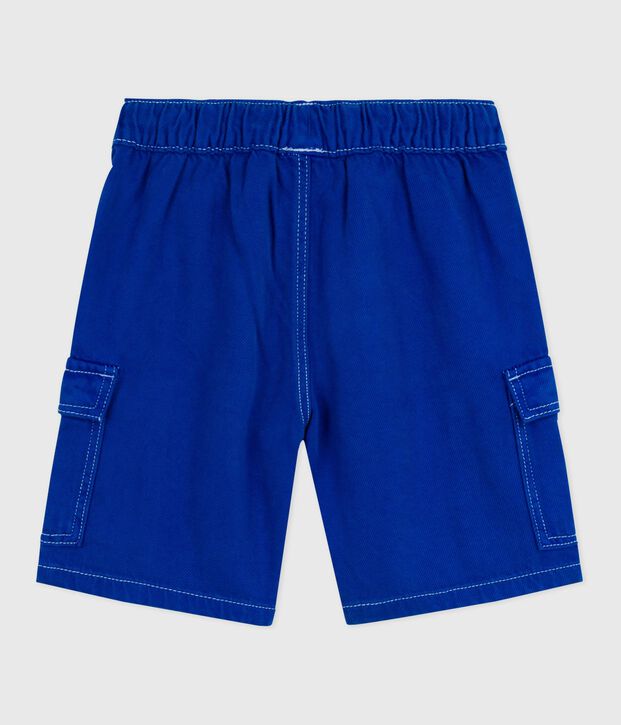 Bermuda cargo in cotone bambino blu