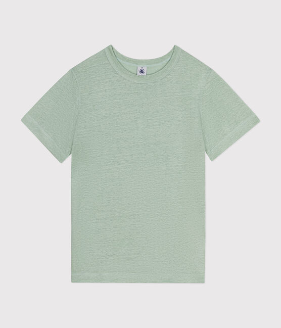 T-shirt L'ICONIQUE in lino da donna verde HERBIER