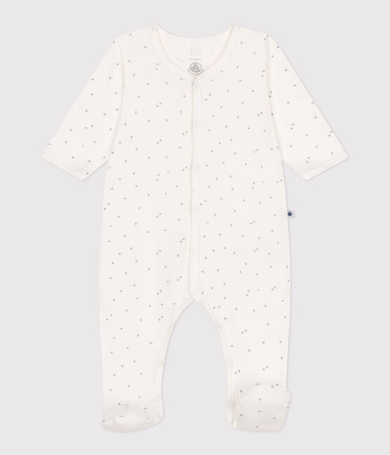 Pigiama in cotone con stelline neonato bianco MARSHMALLOW/bianco MISTIGRI
