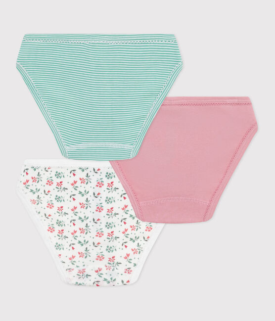Set di 3 slip in cotone a fiori bambina variante 1