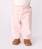 Pantaloni neonato in velluto tinta unita, tasca posteriore ricamata rosa JOLI