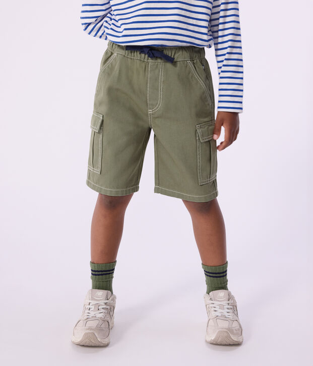 Bermuda cargo in cotone bambino OLIVINE