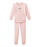 Pigiama per bambina molto caldo in spugna grattata rosa JOLI