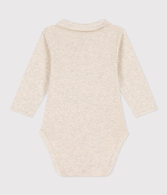 Body a manica lunga con colletto in cotone per bebè beige MONTELIMAR CHINE