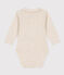 Body a manica lunga con colletto in cotone per bebè beige MONTELIMAR CHINE