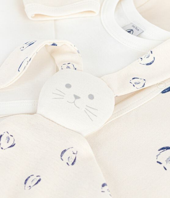 Set regalo in ciniglia con stampa a fiori neonato variante 1