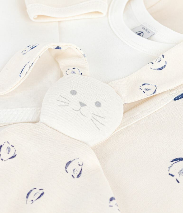 Set regalo in ciniglia con stampa a fiori neonato multicolore