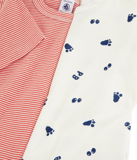 Confezione da 2 t-shirt manica corta fantasia zampa dello yeti da bambino variante 1
