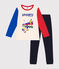 Pigiama in cotone a tinta unita multi sport bambino blu SMOKING/bianco MULTICO