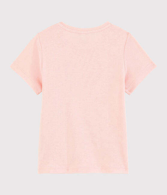 T-shirt a maniche corte in cotone bambina rosa MINOIS