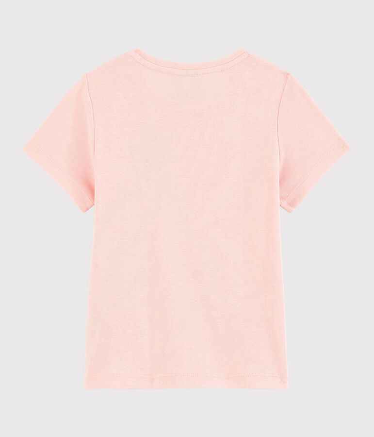 T-shirt a maniche corte in cotone bambina rosa