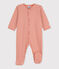 Tutina pigiama millerighe di cotone per neonati rosa BRANDY/bianco MARSHMALLOW
