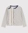 Cardigan in molleton bambina grigio BELUGA/blu MEDIEVAL