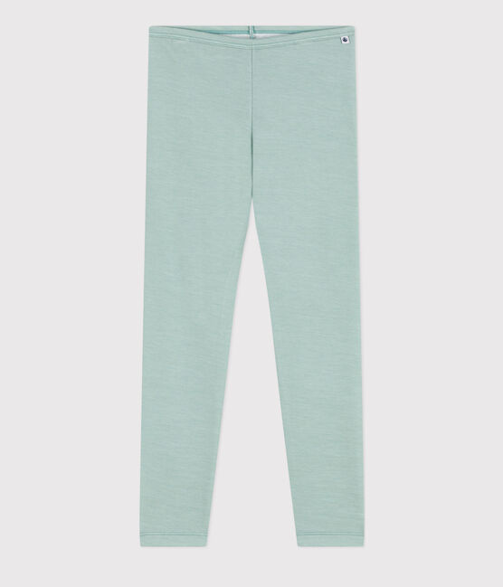 Leggings bambino unisex in lana e cotone verde PAUL