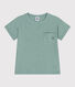 T-shirt a maniche corte in cotone tinta unita bambina