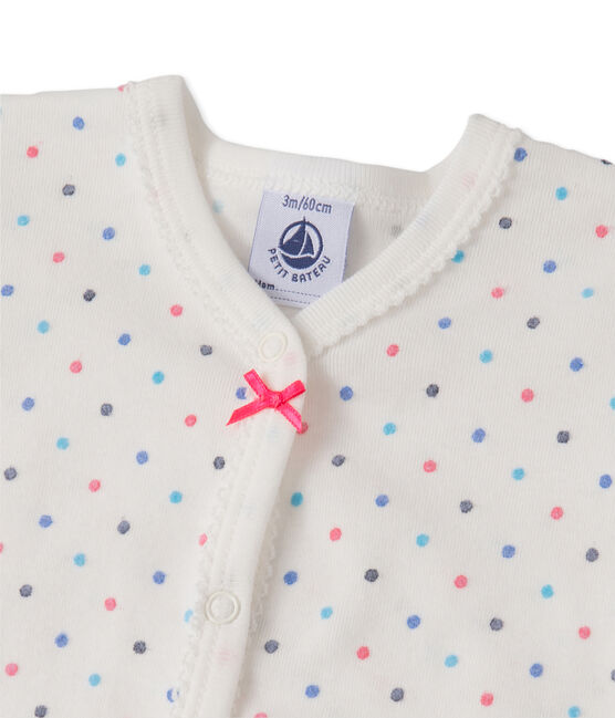 Tutina per bebé femmina stampata bianco LAIT/rosso CARMEN/ MULTICO