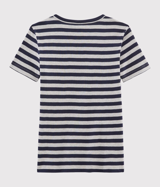 T-shirt iconica donna blu SMOKING/grigio BELUGA