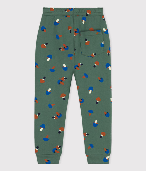Pantalone joggers stampato bambina verde VALLEE/ecru MULTICO