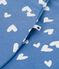 Sacco nanna neonato in cotone con stampa a cuori TOG 2,5 blu/bianco