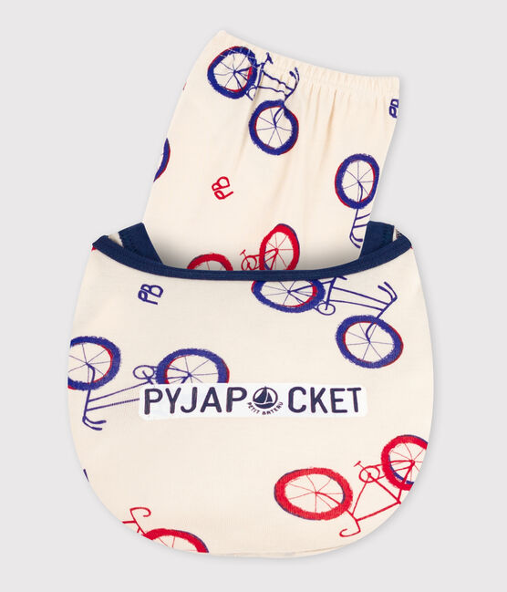 Pigiama corto bici, in cotone, per bimba / bimbo bianco AVALANCHE/ MULTICO