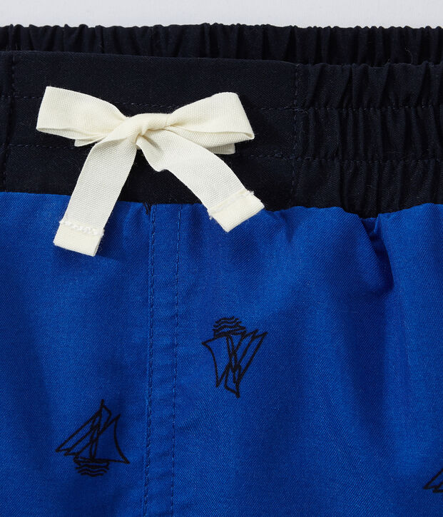 Costume da bagno bambino stampato blu/blu