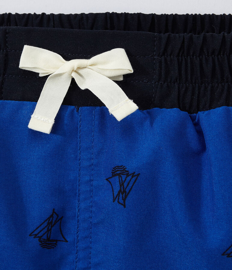 Costume da bagno bambino stampato blu/blu