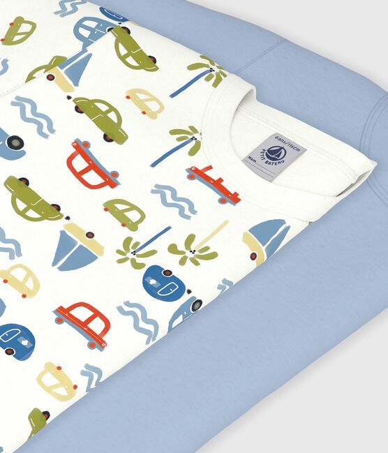 Set di T-shirt bambino a maniche corte in cotone con automobili variante 1