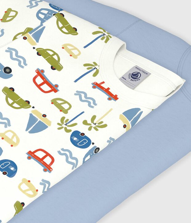 Set di T-shirt bambino a maniche corte in cotone con automobili multicolore