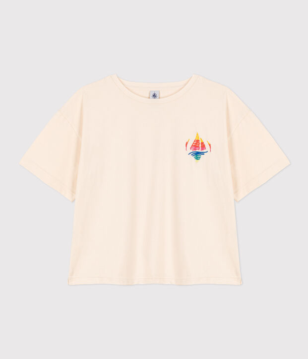 T-shirt LE BOXY in cotone Donna ecru