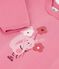 Felpa in cotone con stampa animalier neonato rosa