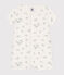 Tutina corta in cotone con foche neonato bianco MARSHMALLOW/bianco MULTICO
