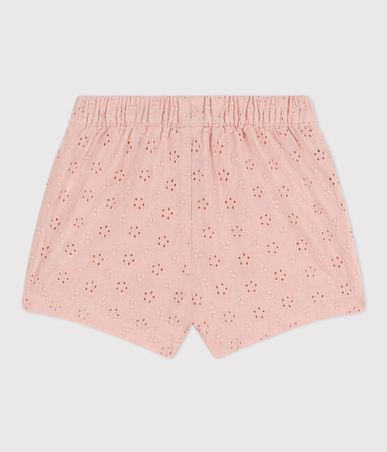 Pantaloncini in pizzo sangallo bebè	 rosa SALINE