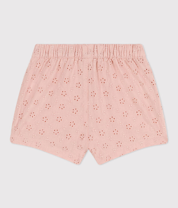 Pantaloncini in pizzo sangallo beb&egrave;\t rosa