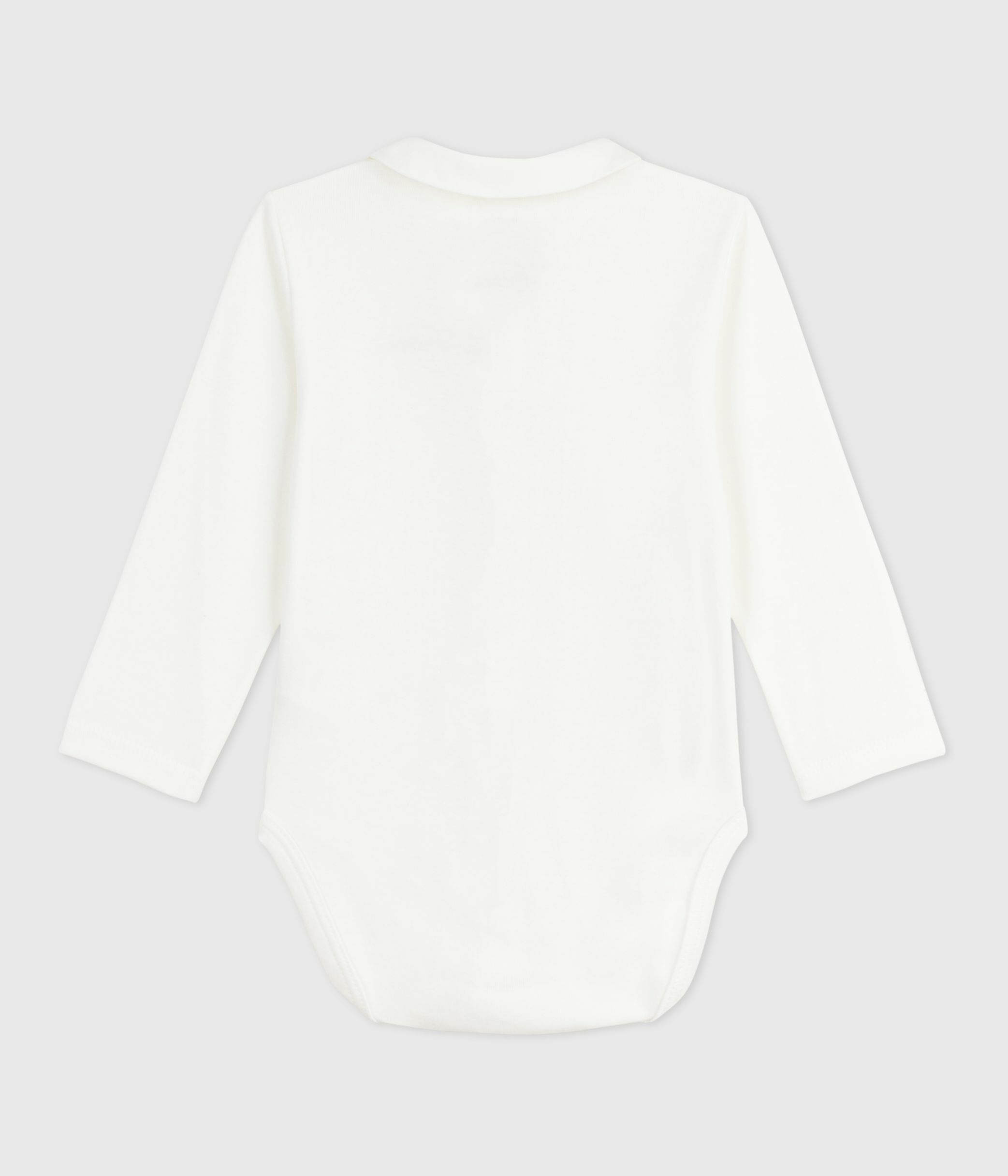 Body con colletto ricamato e scritta sul petto neonato bianco/rosso