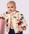 Cappotto imbottito in sherpa con stampa a fiori neonato ecru/multicolore