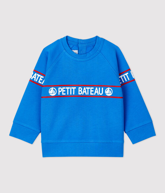Felpa per bebè in tessuto felpato leggero blu BRASIER
