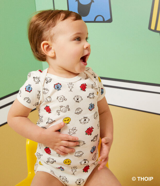 Set di 3 body a maniche corte Monsieur Madame in cotone multicolore