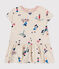 Abito a maniche corte in jersey sottile neonato beige MONTELIMAR/bianco MULTICO